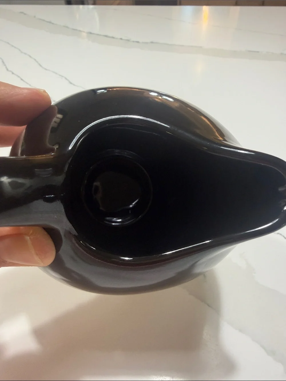 Sango Black to White Ombre Ceramic Pitcher